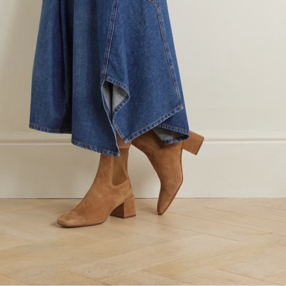 Vince Tan Kimmy Suede Ankle Boots